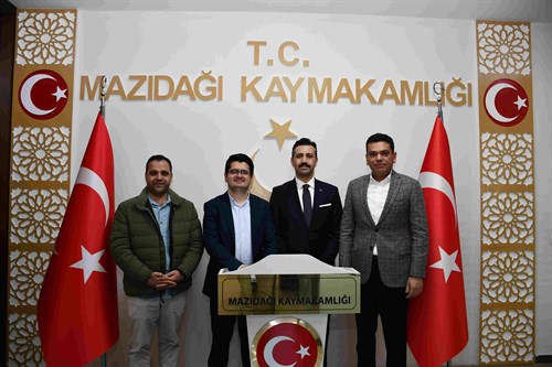 Mardin Vali Yardımcısı Fatih EROĞLU ve Kızıltepe Kaymakamı Abdullah ŞAHİN Kaymakamımız Ömer Tuğrul KUNDAKÇI’ya ziyarette bulundu.